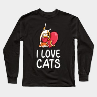 I Love Cats Long Sleeve T-Shirt